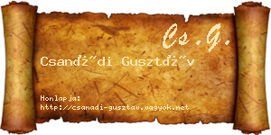 Csanádi Gusztáv névjegykártya